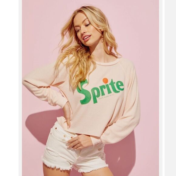 Wildfox Cropped Sprite Sweatshirt NWT - Picture 1 of 8